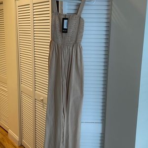 NEVER WORN WITH TAGS nastygal tan jumpsuit